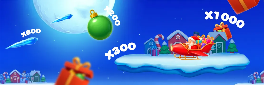 Interface du jeu Avia Masters Slot avec un thème festif de Noël